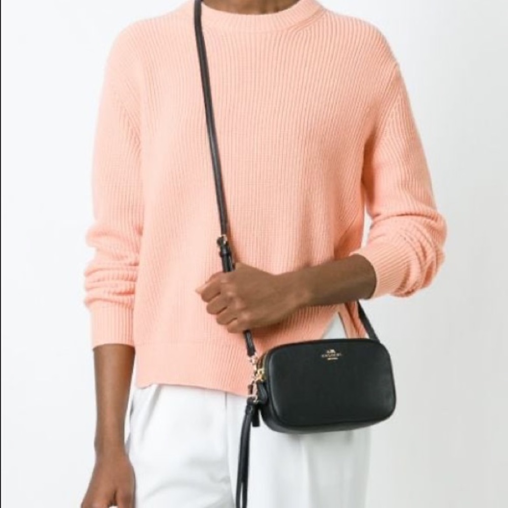 Coach Sadie Crossbody Bag- Navy Pebbled Leather